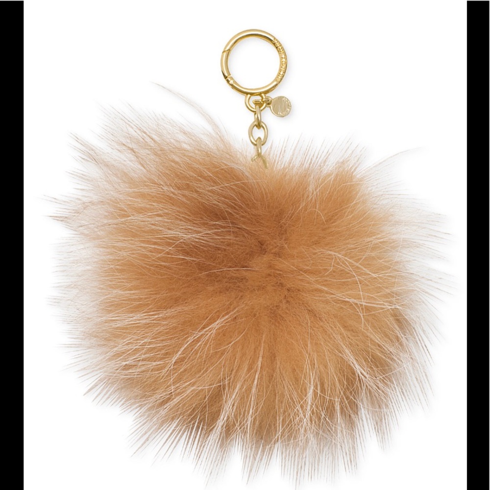 Michael Kors Brand New Real Fox Fur Dyed key Chain